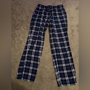 J. Crew Men's Blue and White Plaid Joggers